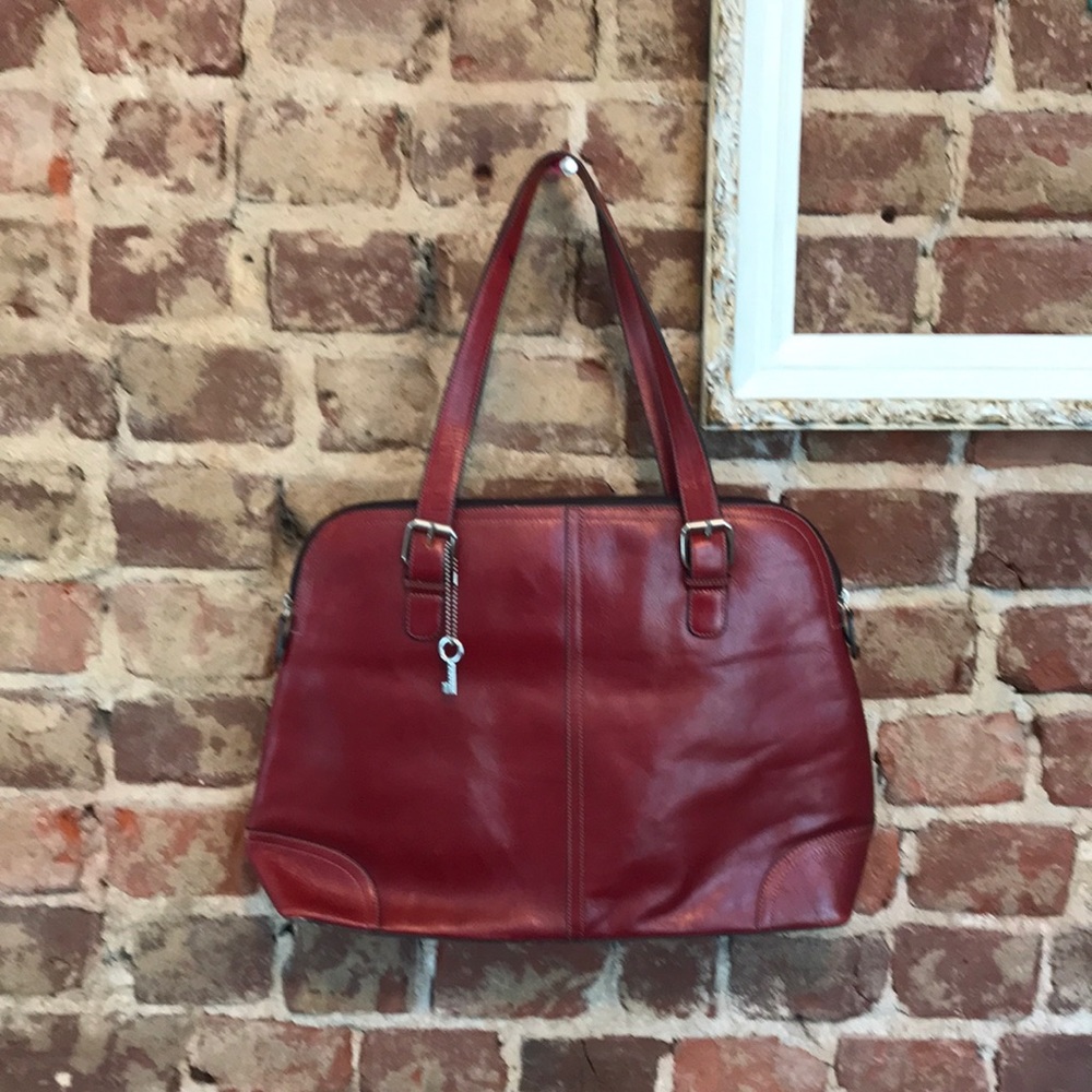 Fossil Tote/Briefcase— Red Leather